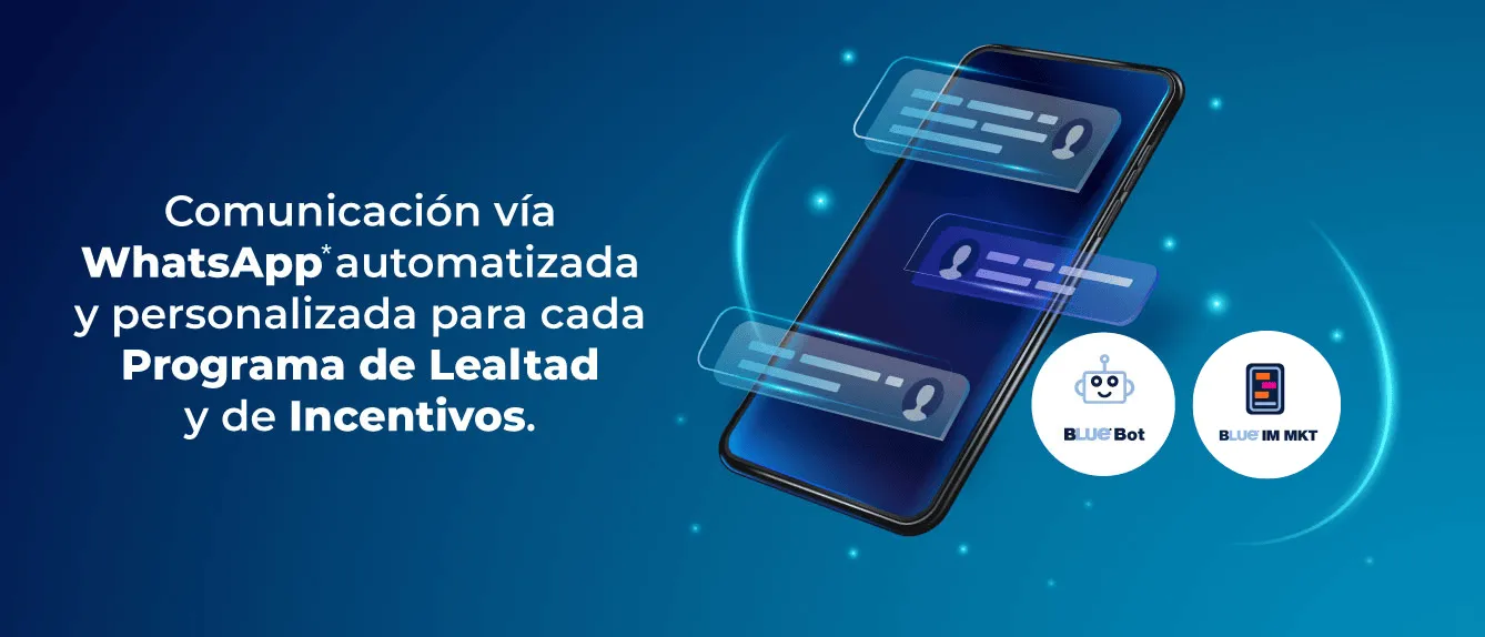 Blue IM MKT y Blue Bot, respuestas automatizadas vía WhatsApp* con altos grados de penetración en todos los segmentos